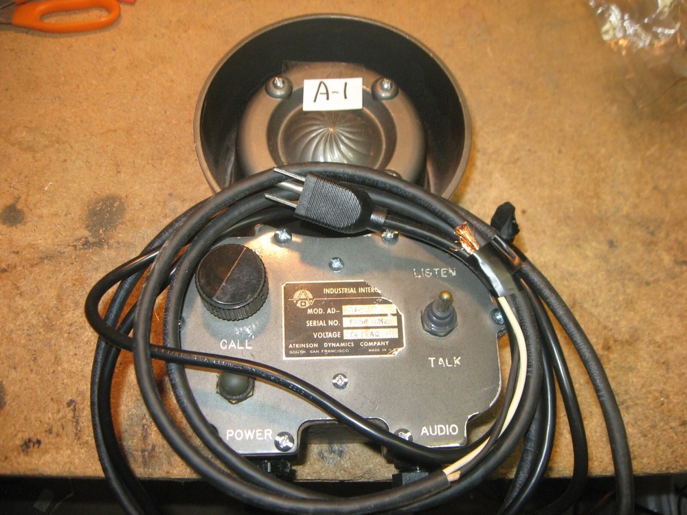 ATKINSON DYNAMICS INDUSTRIAL INTERCOM AD27A # 1