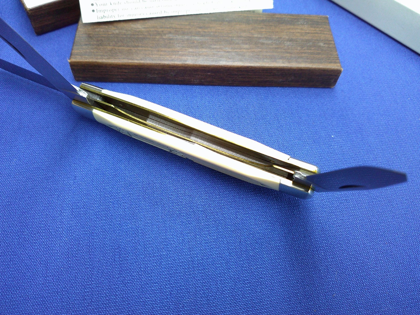 Vintage Schrade Scrimshaw SC505 3 Blade Pocket Knife New in Box Two Ducks Mint