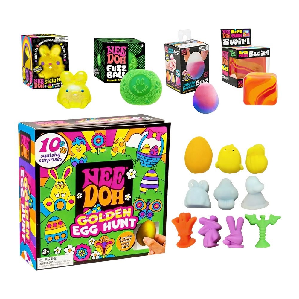 NeeDoh Easter Golden Egg Hunt Mystery 10 Squishy Surprises Collectible Gift SP