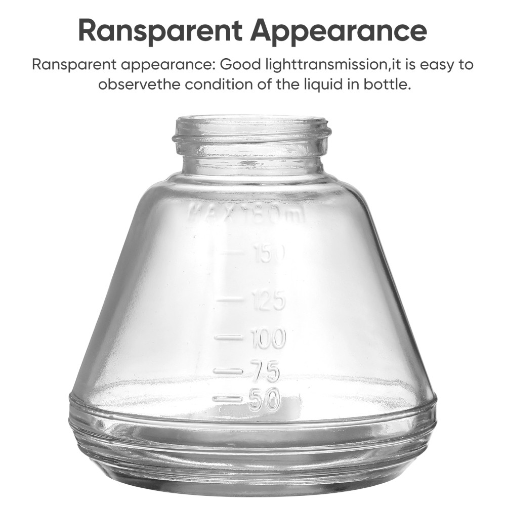 180 ML Push Glass Bottle Refillable Bottles Dispenser with Pump Small down