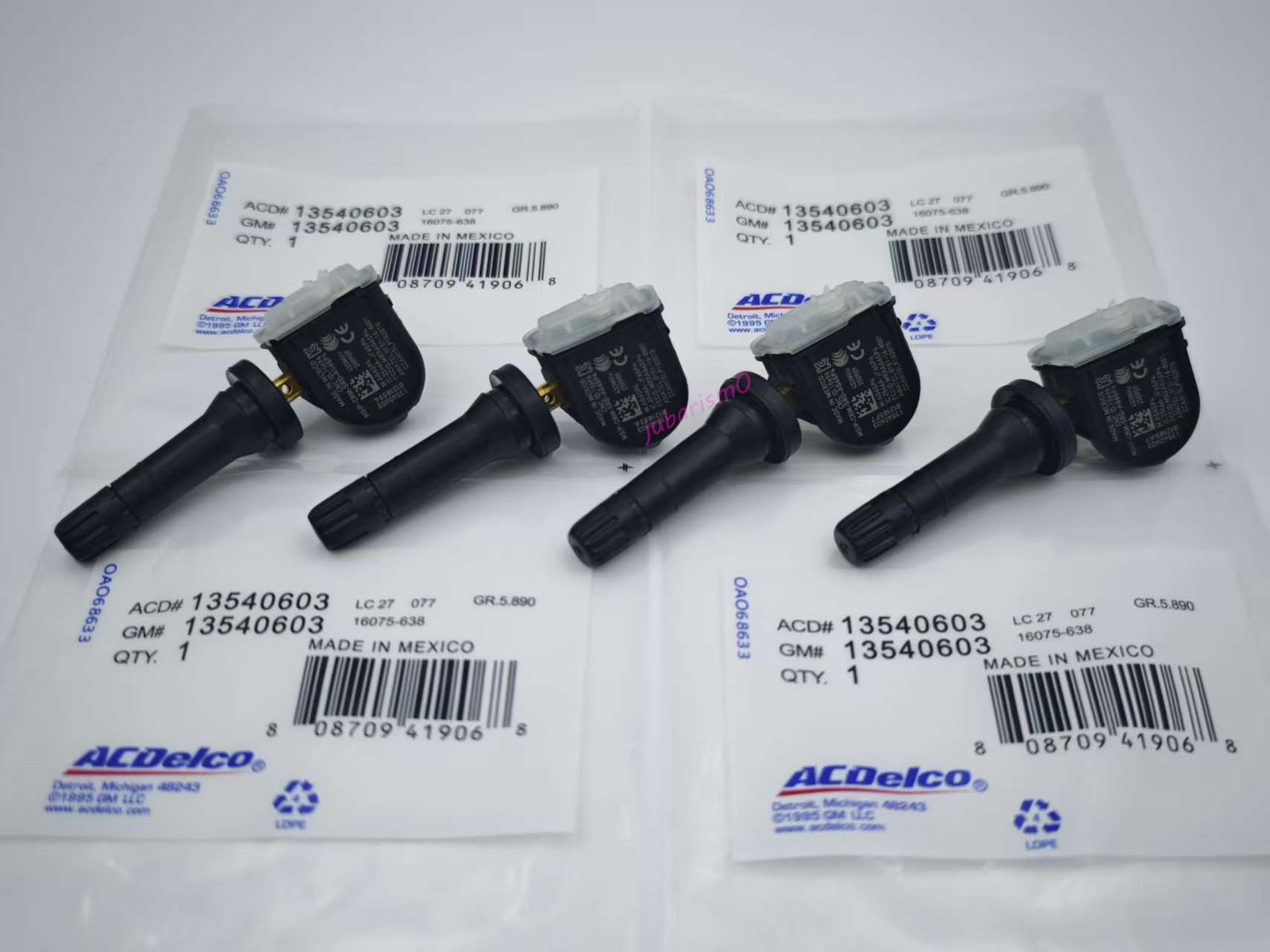 4Pcs Genuine 13540603 OEM TPMS Tire Pressure Sensor for GMC Chevy Buick Cadillac