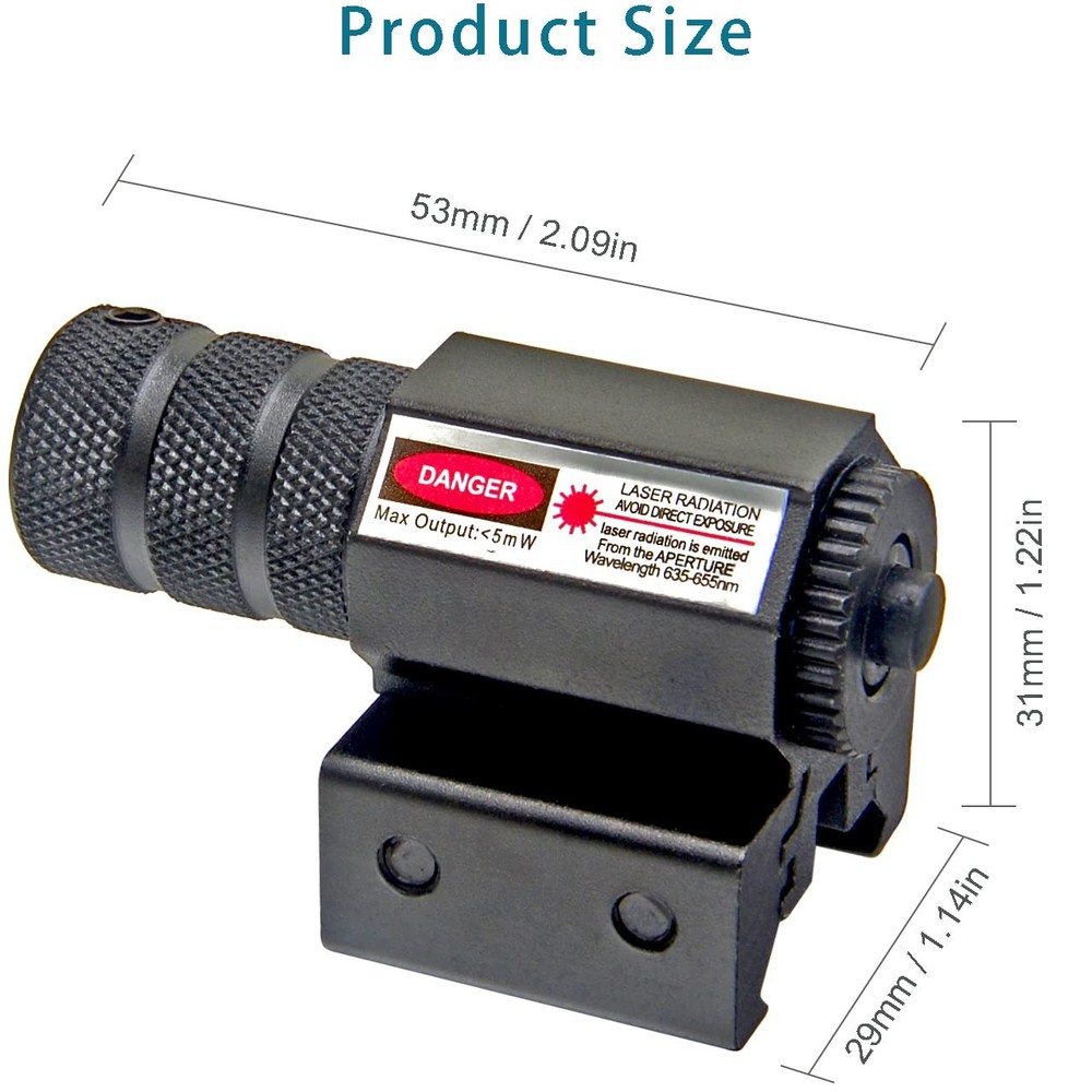 Compact Tactical Red Beam Laser Sight,Laser Dot Sight Scope for