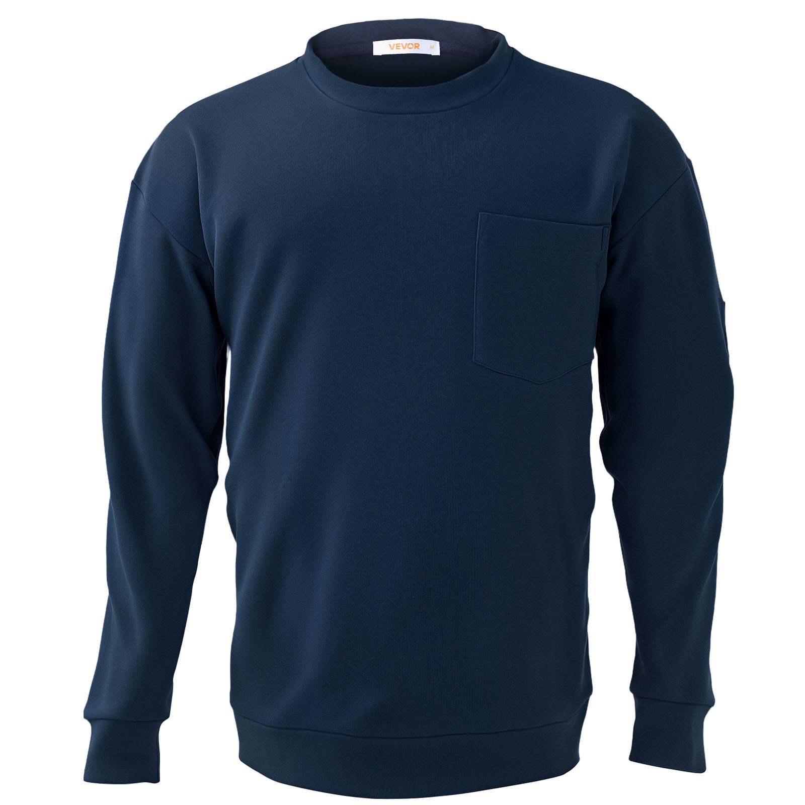 VEVOR FR Shirt Flame Resistant Long Sleeve Workwear for Men Navy Blue M