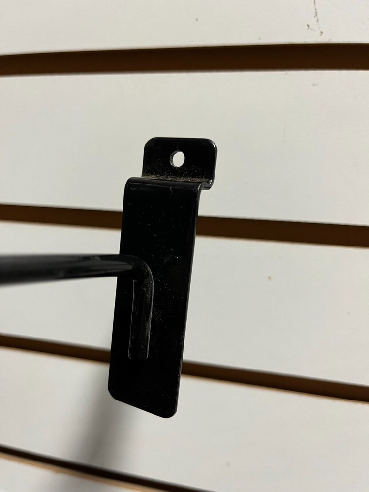 20 Slatwall Hooks - 6" inch black