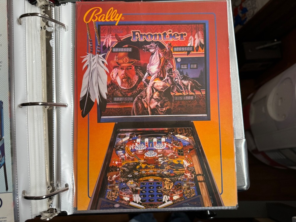 Bally FRONTIER Pinball Machine Flyer Ad Promo Insert Poster EM