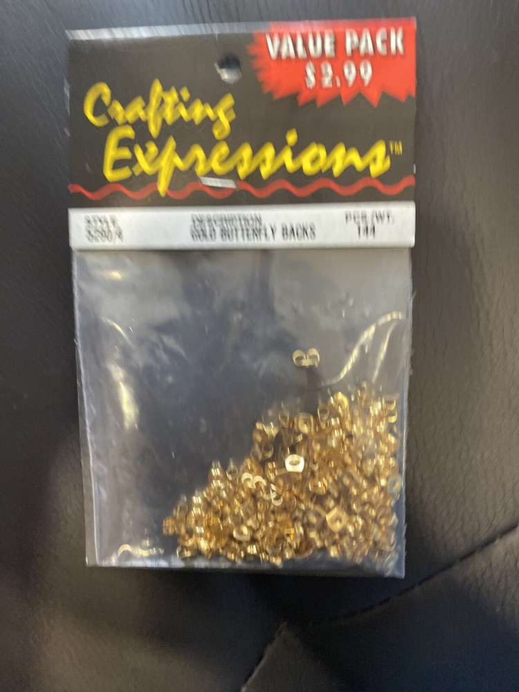 Crafting Expressions 144pc gold butterfly backs