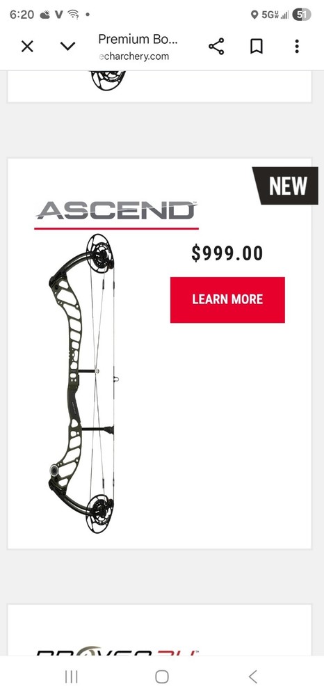 Bowtech Ascend RH 70LB Compound Bow