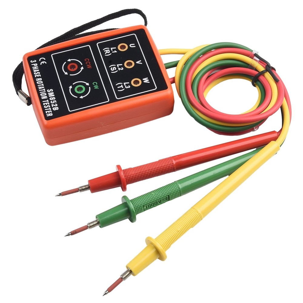 Reliable 3 Phase Sequ ence Tester for Rotation Detection with LED Indicator