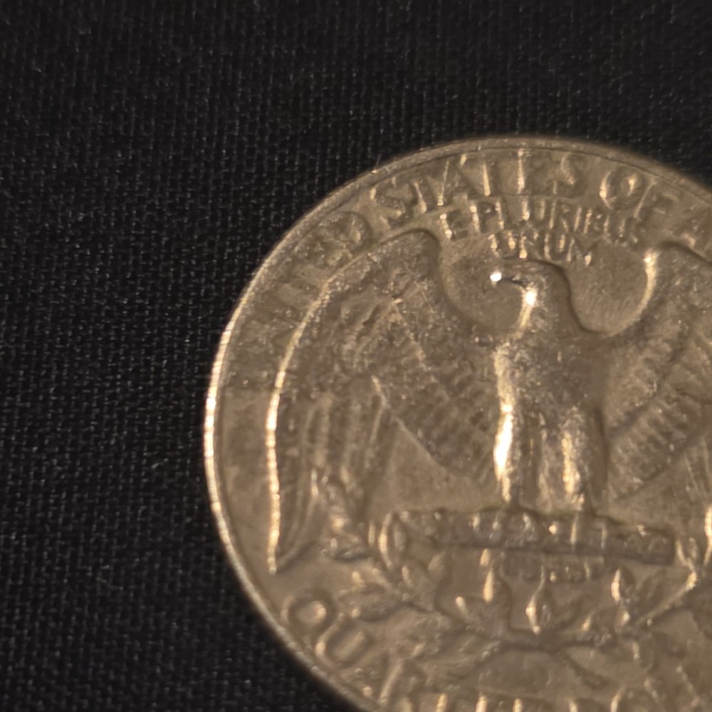 1966 No Mint Mark Washington Quarter Rim Error