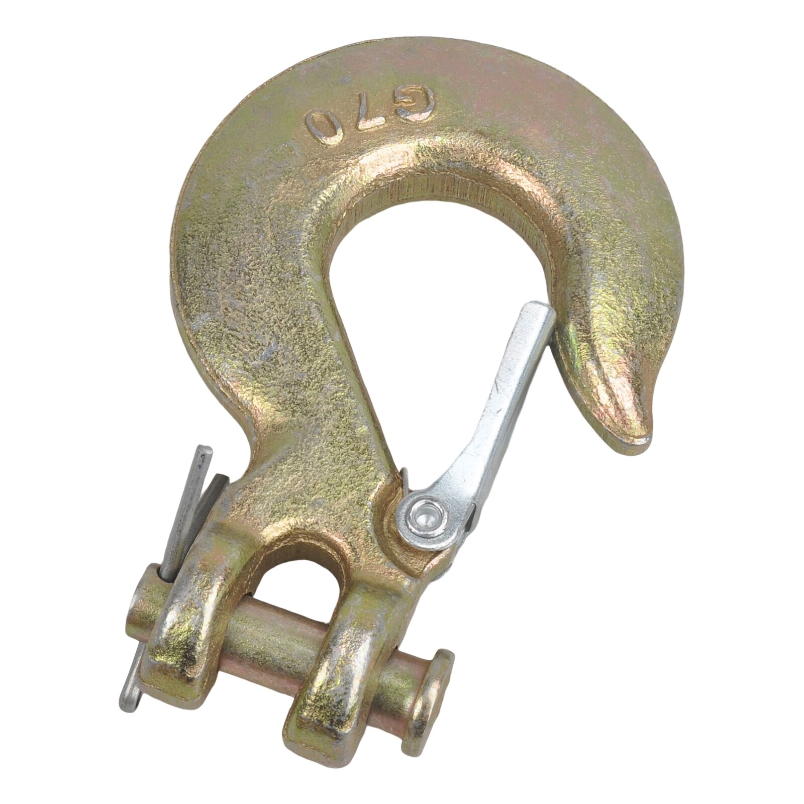 (2) 5/16" Grade 70 Steel Heavy Duty Forged Clevis Slip Hook With Safety Latch