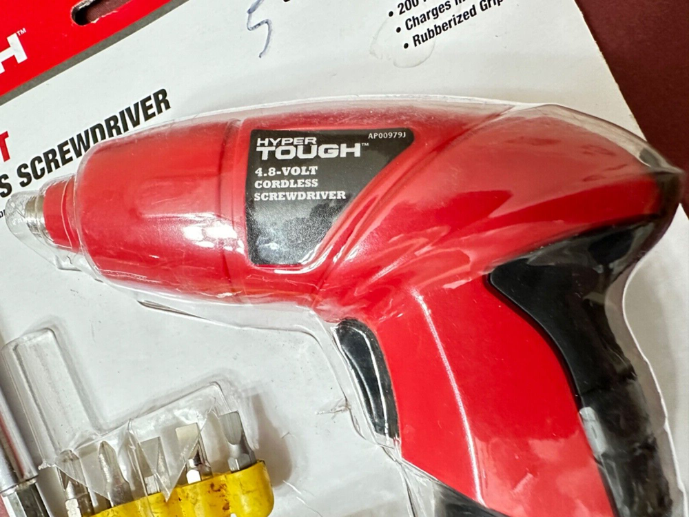 HYPER TOUGH 4.8-VOLT Cordless Screwdriver, Charger, Missing The Original Bits