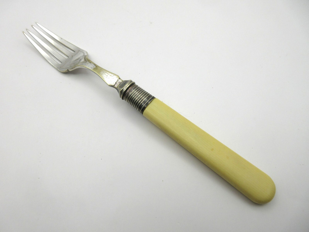 VTG EPNS Silver Finish Fork w/ Bakelite Buttercup Handle Unmarked Replacement