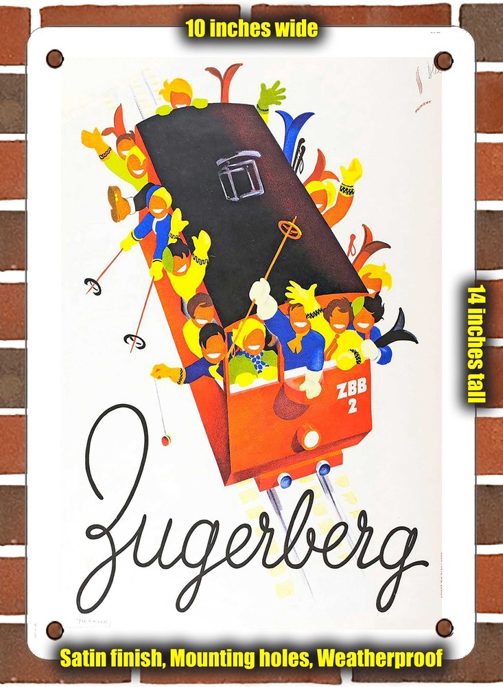 Metal Sign - 1948 Zugerberg - 10x14 Inches