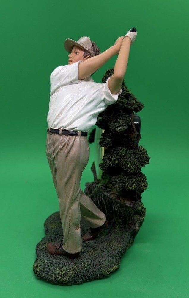 Golfer Clock Figurine