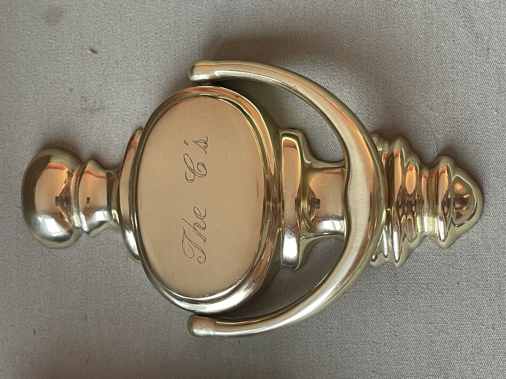 Things Remembered Engraved Solid Brass Handcrafted Door Knocker - Spain