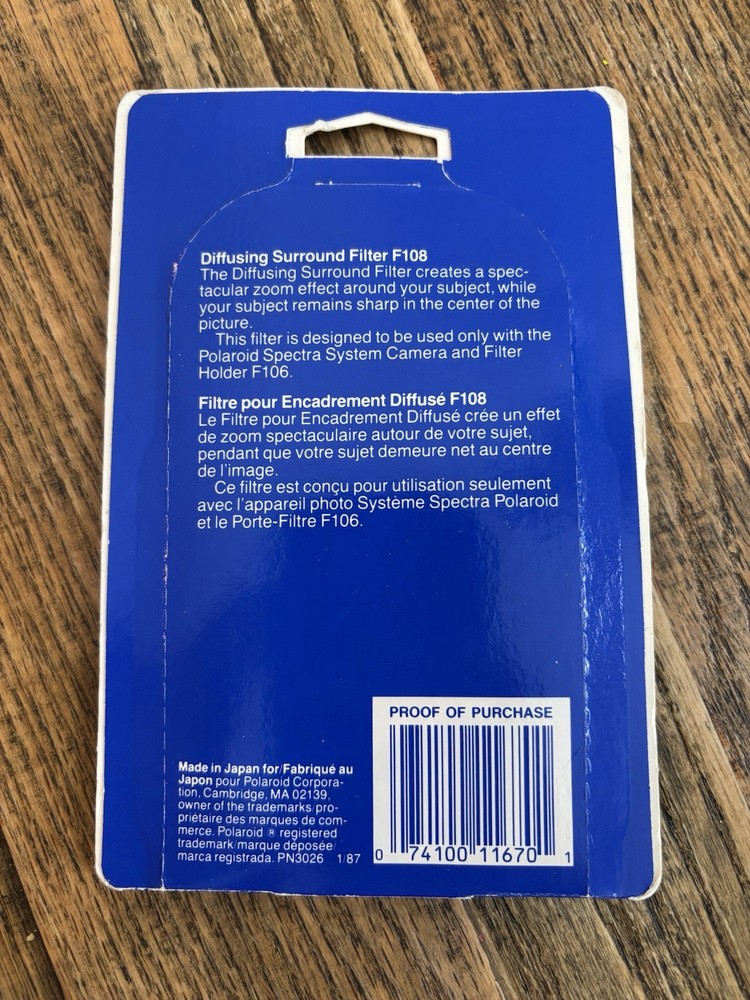 Polaroid Spectra System Diffusing Surround Filter F108