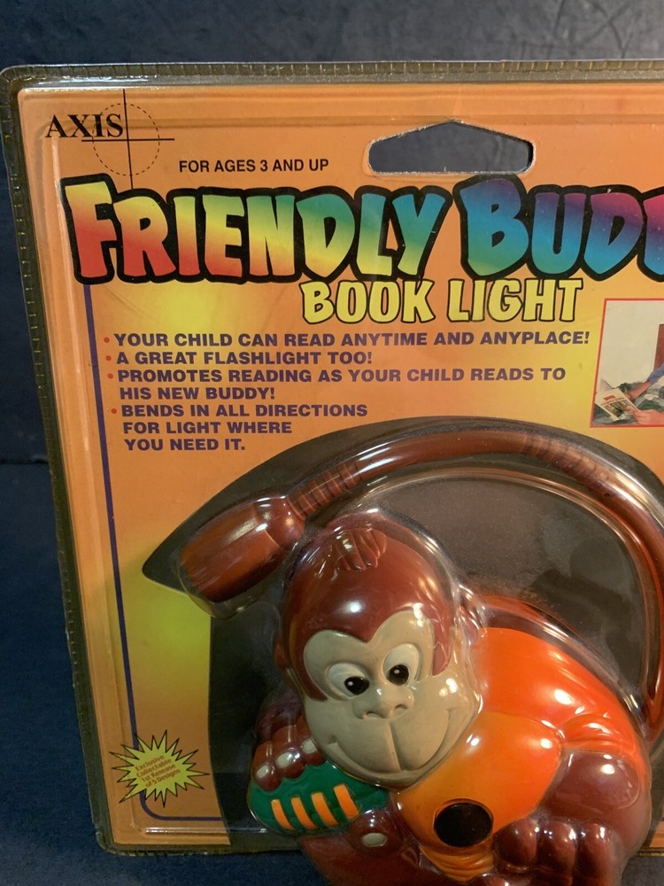 NEW IN BOX Axis Friendly Buddies Monkey Book Light Promotes Reading