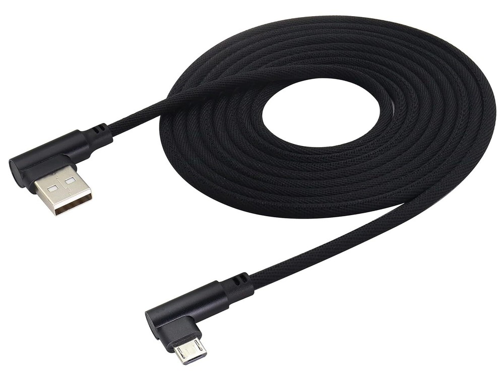 90 Degree Right Angle Micro USB to USB A Cable Charge For Samsung Android Lot