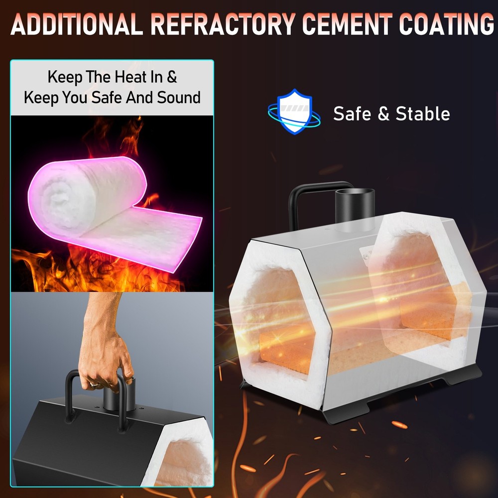 HOT/ Propane Forge Portable,Single Burner Tool and Knife Making,Large Capacity