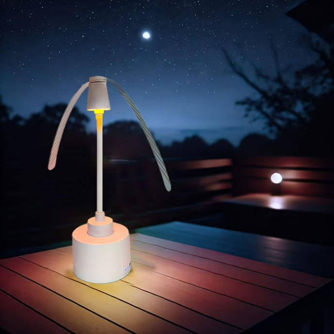 Tech Squared Portable Fly Fan with Lights and Portable Charging-2 Count
