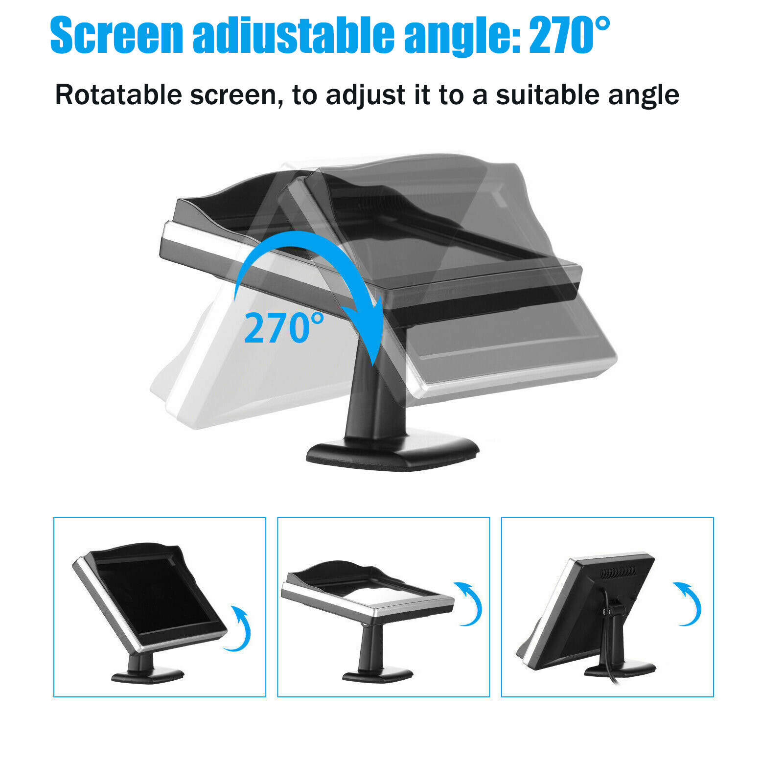 5" Monitor Backup Camera Car Rear View Wireless HD Parking System Night Vision