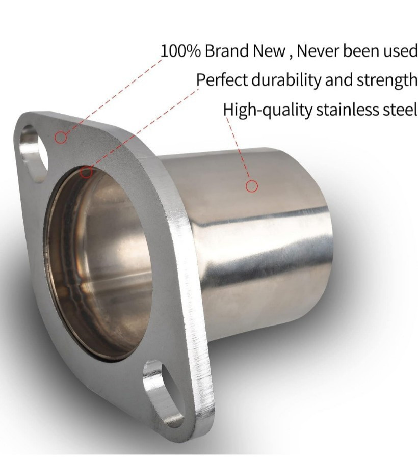 All Out Fab 2.5 inch Exhaust Flange Repair Pipe Kit 2 Bolts & Gasket hardware