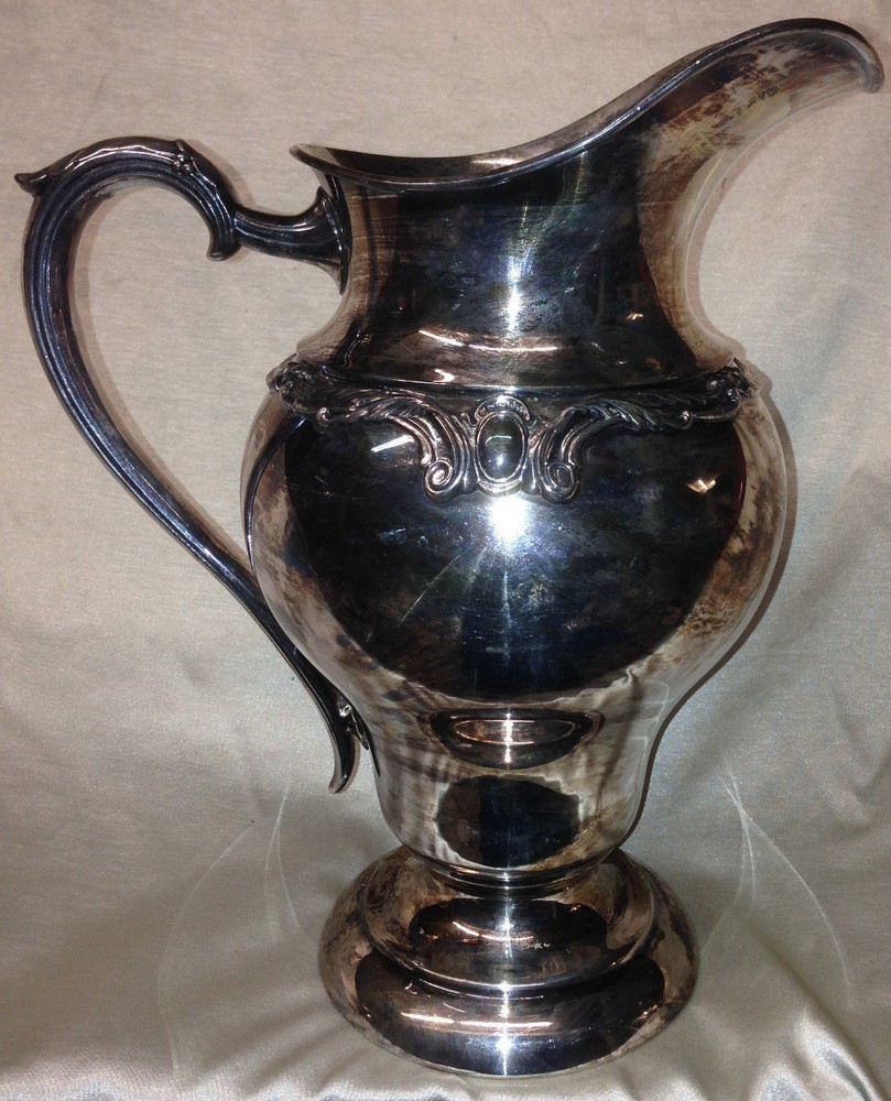 INTERNATIONAL SILVER WILCOX ROCHELLE WATER PITCHER 56 OZ SILVERPLATE HOLLOWWARE
