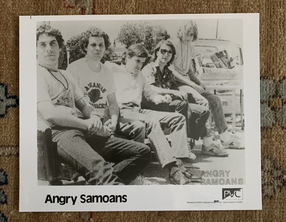 ANGRY SAMOANS 8x10 photo 1986 & PVC press release Yesterday Started Tomorrow JEM