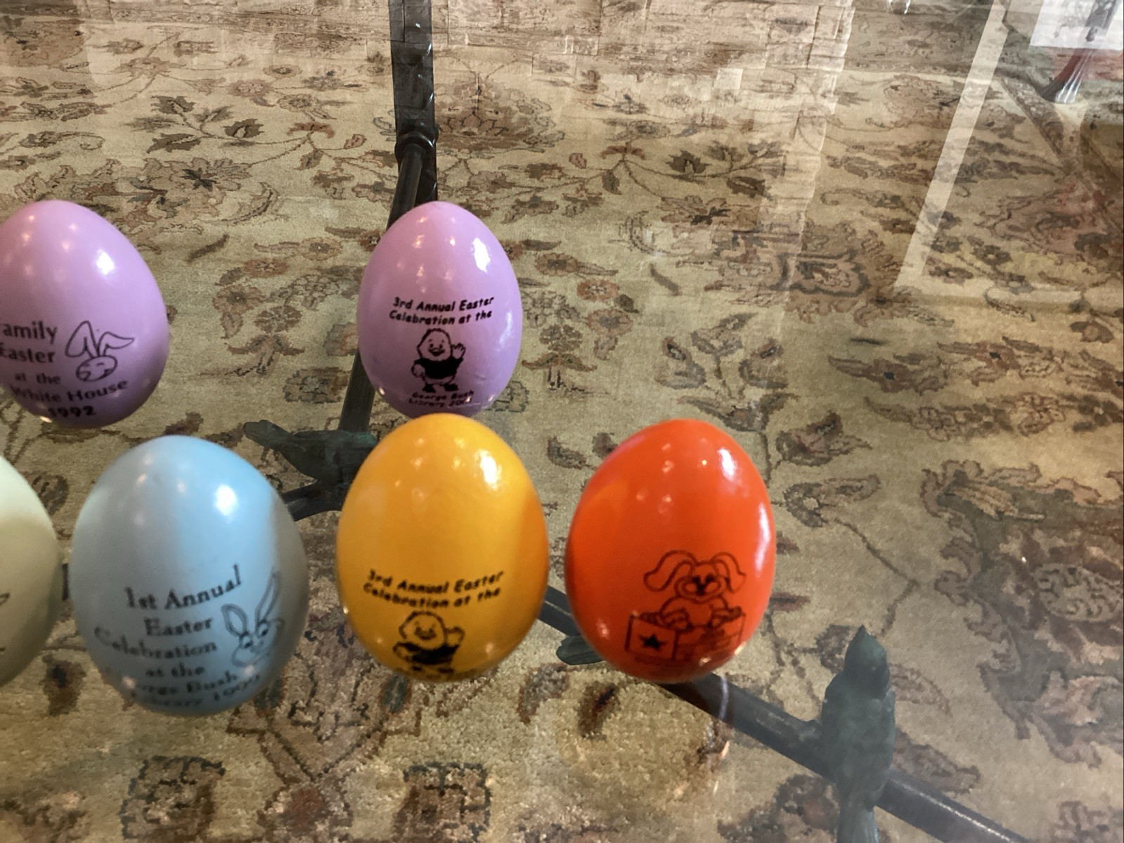 (7) George & Barbara Bush 3 White House Easter Eggs & 4 Bush Library See Listing