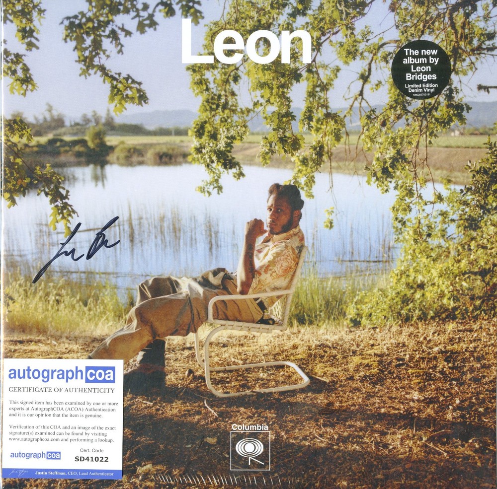 Leon Bridges "Leon" Vinyl Record SIGNED. ACOA