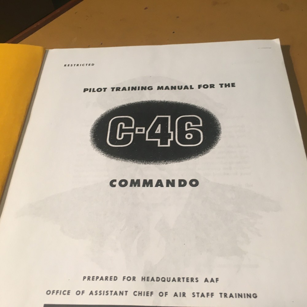 Curtiss C-46 Commando Pilot Training Manual