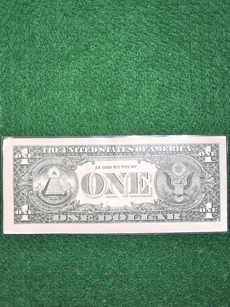 Fancy Serial Number $1 Dollar Trinary Bill L 91884949 E