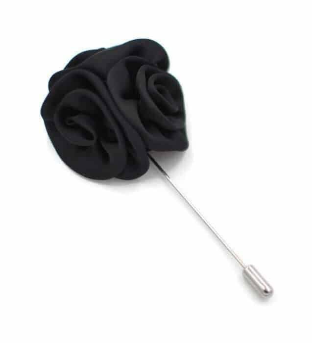Solid Color Flower Lapel Pin - A Touch of Timeless Elegance