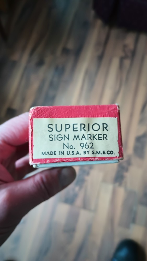 Vintage Superior Sign Marker Set #962
