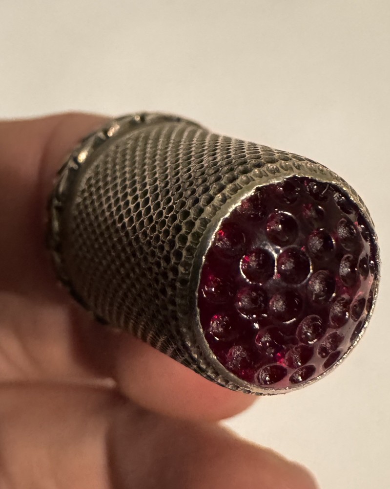 Antique rare royal silver thimble