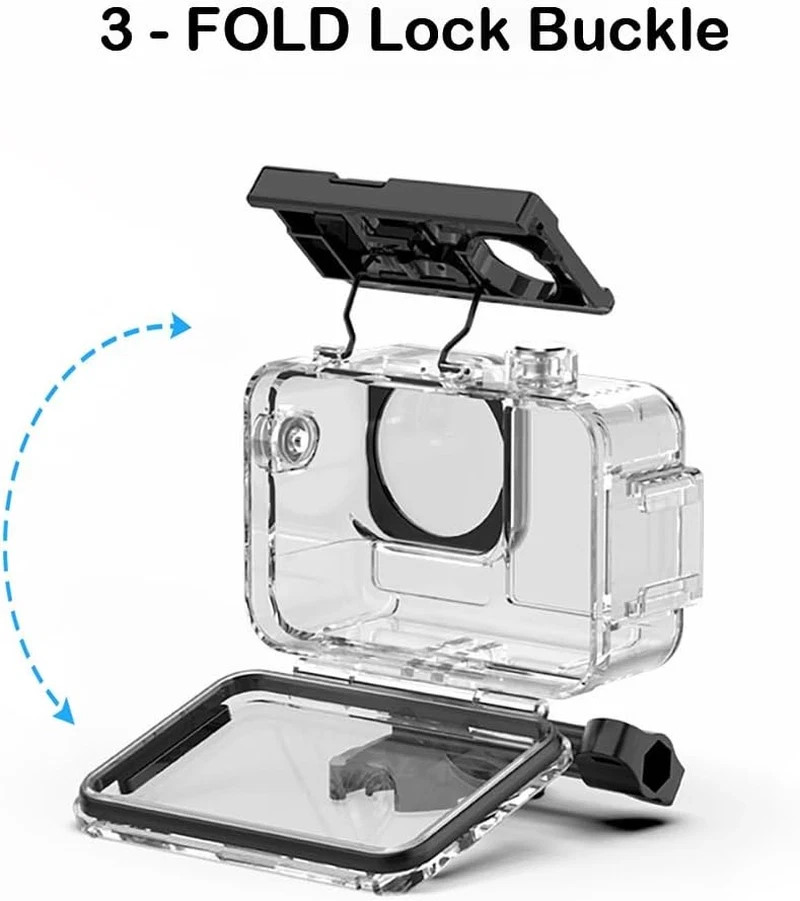 Waterproof Case for DJI Osmo Action 5 Pro/4/3 Camera,Underwater 45M/148FT Deep