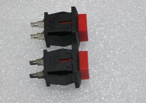 2x SPST OFF-ON Momentary Push Button Switch 125V AC DC PC Computer Square Red