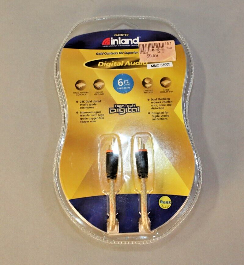 GoldX Digital Audio High Performance Digital 6ft Cable - RCA
