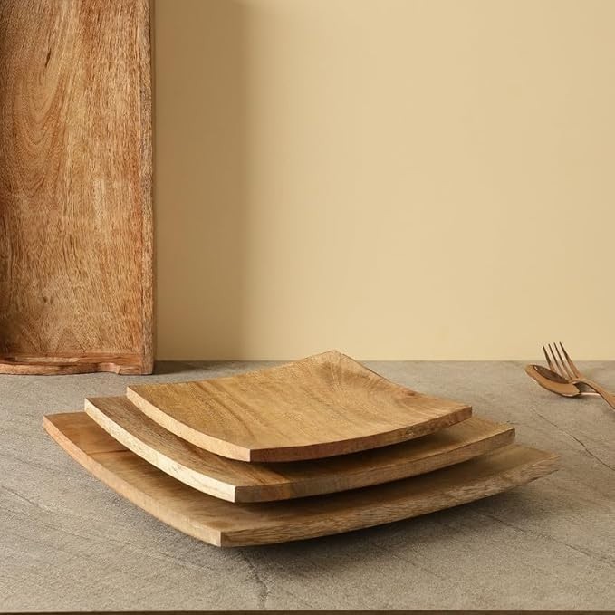 Curved Wood Serving Platter