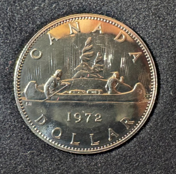 1972 Canada Specimen Set Double Cent 7 Coins Featuring Voyageur $1