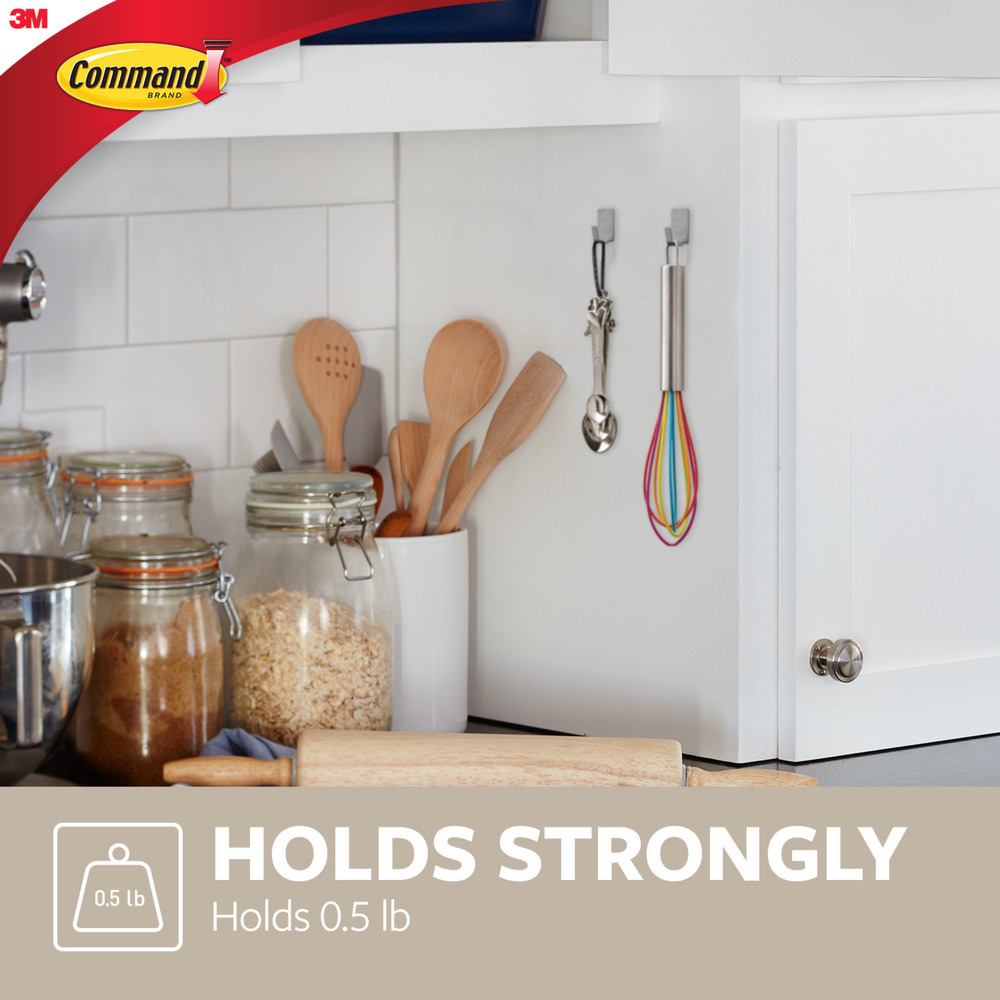 Command Small Metallic Hooks [Removable]: small / 4-pack (Black)