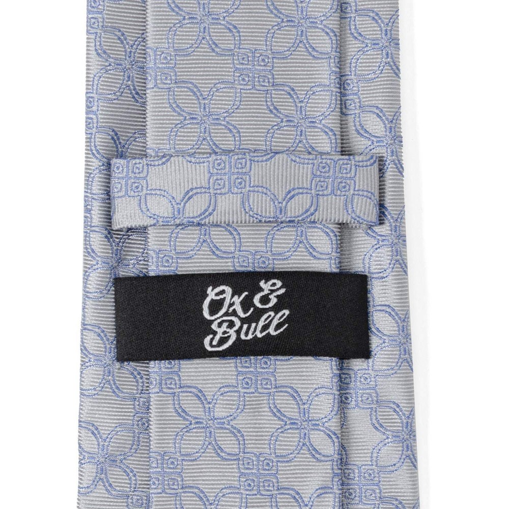 Gray Blue Art Deco Men's Tie