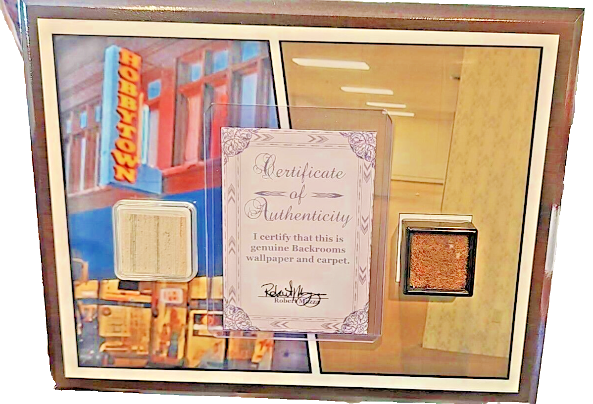 The Backrooms Authentic Carpet and Wallpaper Plaque with Certificate of Auth.