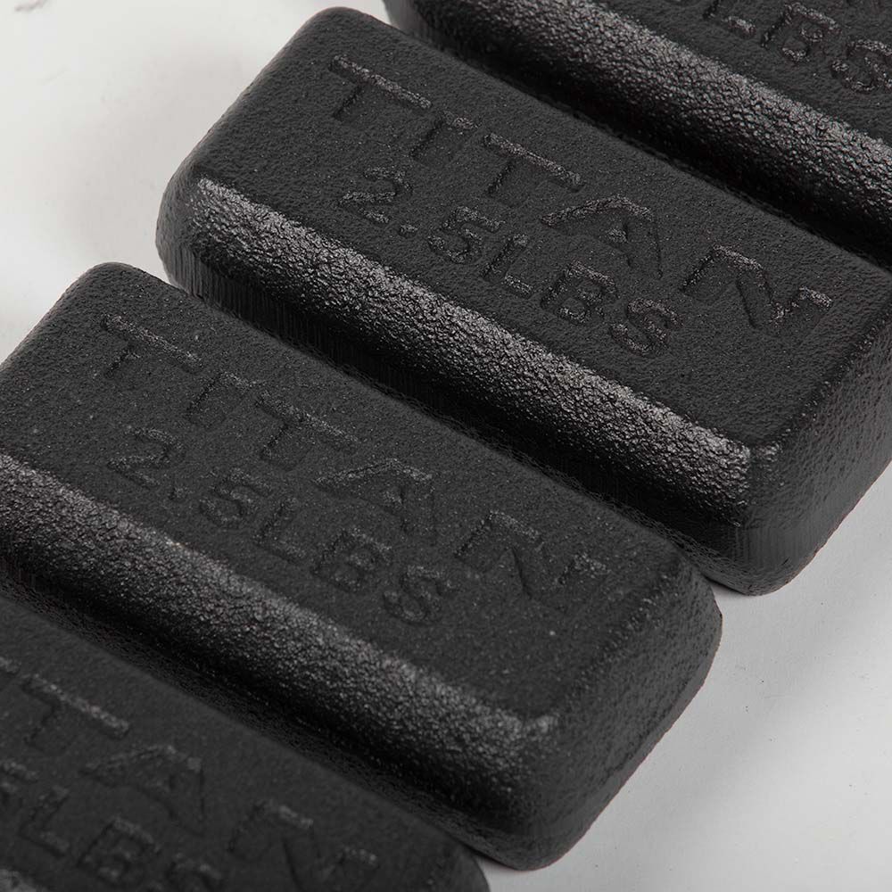 Titan Fitness Iron Weights for Weighted Vest, Set of Four 2.5LB Cast Iron Ingots