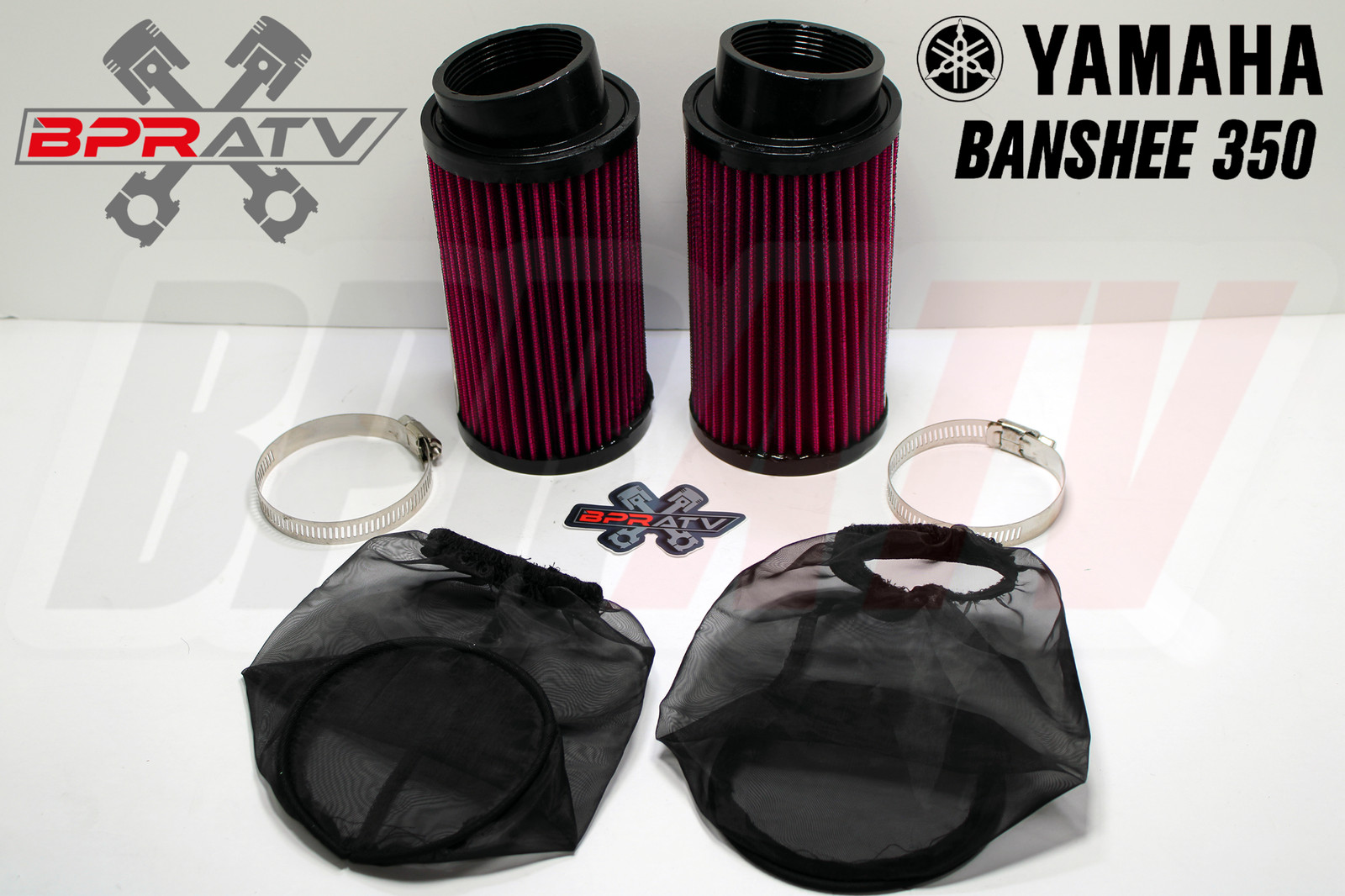Yamaha Banshee K+N Style PWK 33 34 35 35mm Carbs Air Filter Pods OUTERWEARS Pair