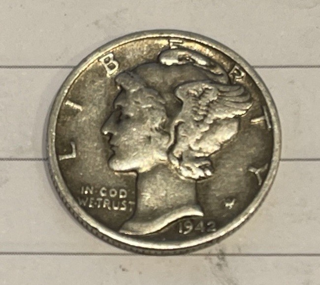 1942 D Mercury Dime Album Filler **FREE SHIPPING