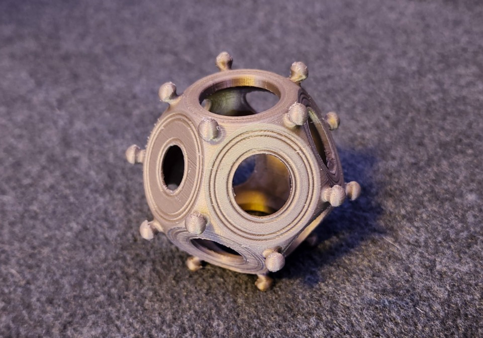 3D Printed Roman Dodecahedron - Medium