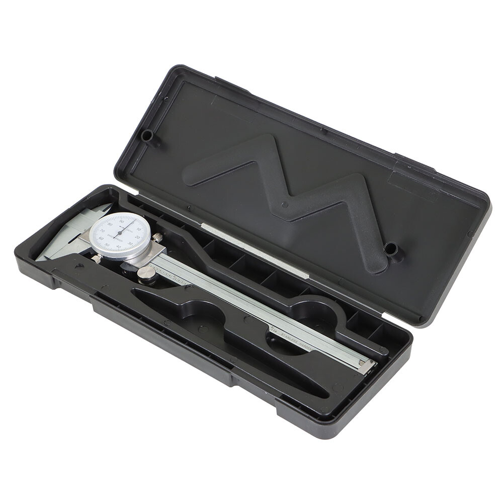 6 In Dial Caliper Stainless Steel Shockproof 0.001 In Of One Inch With Case