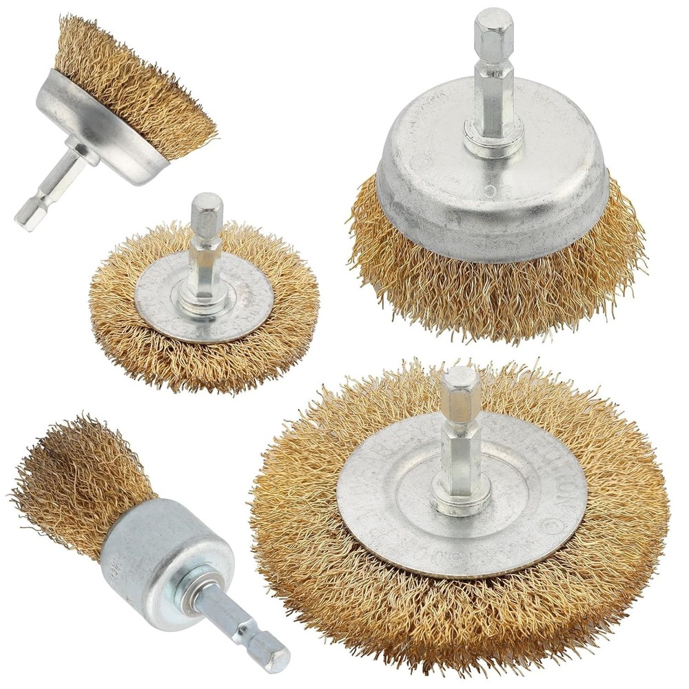 Wire Brush Set for Drill Cleaning