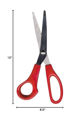 Comfortable High-Performance Red Scissors for Stained Glass Projects